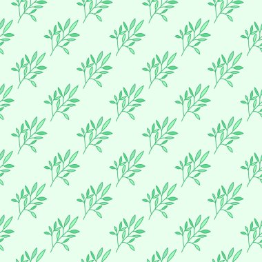 Simple outline leaves seamless pattern. Modern leaf wallpaper. Botanical floral background. Exotic plant backdrop. Design for fabric, textile, wrapping, cover. Vintage vector illustration