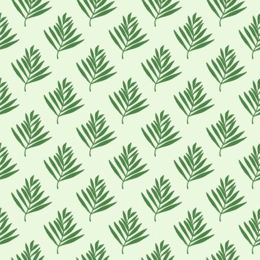 Creative tropical palm leaves seamless pattern. Jungle leaf wallpaper. Botanical floral background. Exotic plant backdrop. Design for fabric, textile, wrapping, cover. Vector illustration