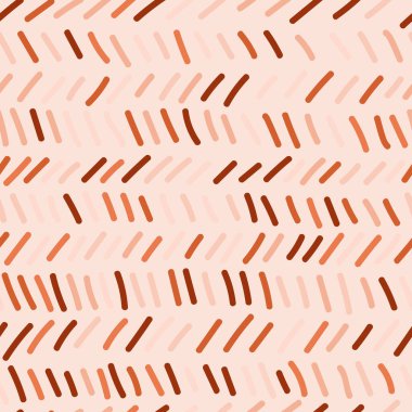 Doodle zig zag lines seamless pattern. Hand drawn broken line endless wallpaper. Dashes motif. Cozy ornament. Design for fabric , textile print, surface, wrapping, cover. Vector illustration