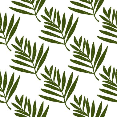 Creative tropical palm leaves seamless pattern. Jungle leaf wallpaper. Botanical floral background. Exotic plant backdrop. Design for fabric, textile, wrapping, cover. Vector illustration