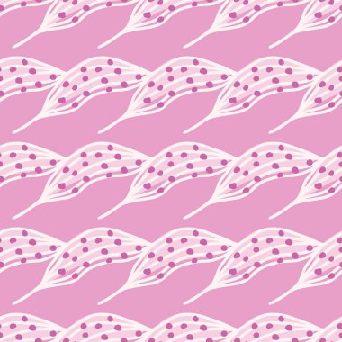 Creative organic line leaves seamless pattern. Modern botanical wallpaper. Abstract floral background. Design for fabric, textile print, wrapping, cover. Simple vector illustration.