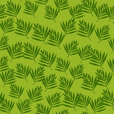 Creative tropical palm leaves seamless pattern. Jungle leaf wallpaper. Botanical floral background. Exotic plant backdrop. Design for fabric, textile, wrapping, cover. Vector illustration