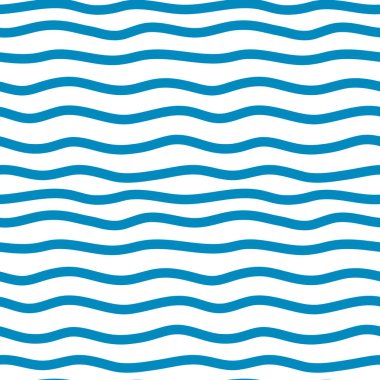 Nawy mavi arka plan. Çizgili çizgiler pürüzsüz desen. Soyut dalgalı çizgiler sonsuz duvar kağıtları. El çizimi dalgalar arka plan. Kumaş, tekstil baskısı, ambalaj, kapak için basit tasarım.