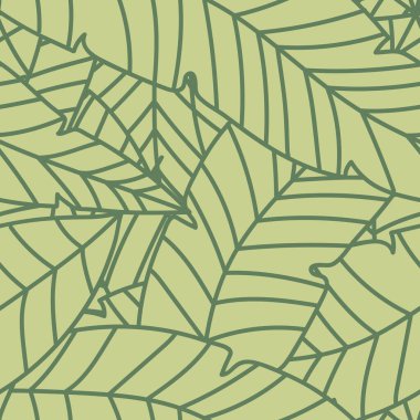 Linear tropical palm leaves seamless pattern. Exotic botanical texture. Jungle leaf seamless wallpaper. Floral background. Design for fabric, surface, textile print, wrapping, cover