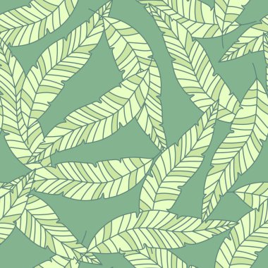 Linear tropical palm leaves seamless pattern. Exotic botanical texture. Jungle leaf seamless wallpaper. Floral background. Design for fabric, surface, textile print, wrapping, cover
