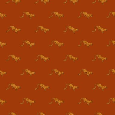 Dekoratif, pürüzsüz desenli, güzel bir leopar. El yapımı çita sınırsız duvar kağıdı. Vahşi hayvanların arka planı. Kumaş, tekstil, ambalaj, illüstrasyon için tasarım