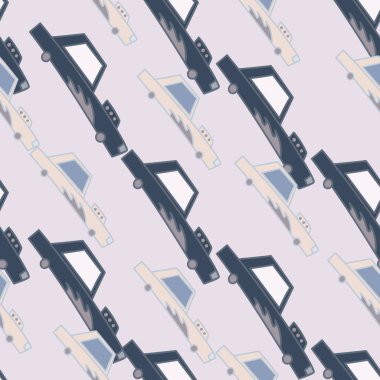 Elle çizilmiş spor araba, karalama tarzında pürüzsüz desen. Duvar kâğıdı nakli. Çocukların otomobil geçmişi. Kumaş, tekstil baskısı, ambalaj, kapak, yüzey için tasarım