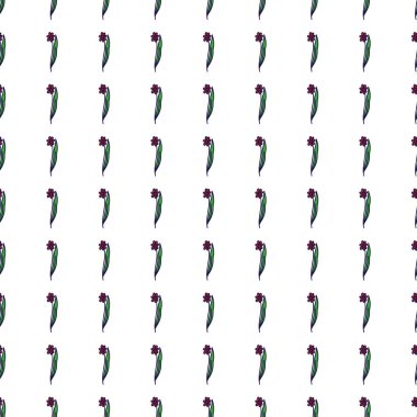 Hand drawn flower seamless pattern. Simple floral wallpaper. Botanical background. Vintage plants endless backdrop. Design for fabric, textile print, wrapping paper, cover.