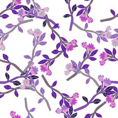 Soyut, dikişsiz çiçek deseni. Yaratıcı çiçek duvar kâğıdı. Saf sanat tarzı. El yapımı bitkiler sonsuz arka plan. Kumaş, tekstil baskısı, ambalaj kağıdı, kapak tasarımı. Vektör illüstrasyonu