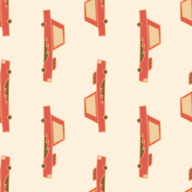 Elle çizilmiş spor araba, karalama tarzında pürüzsüz desen. Duvar kâğıdı nakli. Çocukların otomobil geçmişi. Kumaş, tekstil baskısı, ambalaj, kapak, yüzey için tasarım