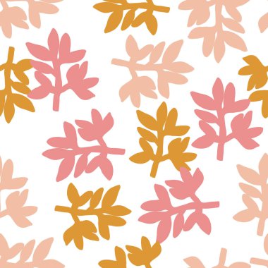 Sevimli, tropikal yapraklar pürüzsüz. Saf sanat tarzı. Yaprak bitkileri bitmek bilmez duvar kağıtları. Soyut çiçek arkaplanı. Modern botanik baskısı. Kumaş, tekstil baskısı, ambalaj, kapak için tasarım