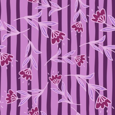 Şekillendirilmiş halk tarzında şirin çiçek deseni. Elle çizilmiş zarif botanik arka plan. Soyut karalama çiçekli duvar kağıdı. Kumaş, tekstil, ambalaj, kapak tasarımı.