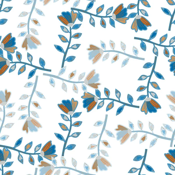 Dekoratif çağdaş çiçeklerin pürüzsüz deseni. Soyut çiçek duvar kâğıdı. Saf sanat. Garip botanik bitkileri sonsuz duvar kağıtları. Kumaş, tekstil baskısı, ambalaj, kapak için tasarım.