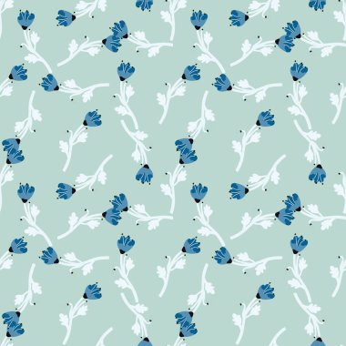 Klasik botanik çiçeğinin dikişsiz şekli. Saf sanat. Garip çiçek desenli duvar kağıdı. Yaratıcı bitkiler sonsuz arkaplan. Kumaş, tekstil baskısı, ambalaj kağıdı, kapak tasarımı. Vektör illüstrasyonu