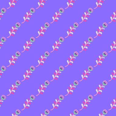 Zarif çiçek pürüzsüz desen. Dekorasyon botanik çiçek duvar kâğıdı. Soyut bitkiler sonsuz süsler. Kumaş, tekstil baskısı, ambalaj kağıdı ve kapak için basit tasarım. Vektör illüstrasyonu