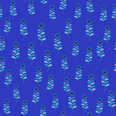 Zarif çiçek pürüzsüz desen. Dekorasyon botanik çiçek duvar kâğıdı. Soyut bitkiler sonsuz süsler. Kumaş, tekstil baskısı, ambalaj kağıdı ve kapak için basit tasarım. Vektör illüstrasyonu