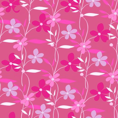 Sevimli, basit, pürüzsüz bir çiçek deseni. Karalama botanik bitkileri geçmişi. El çizimi, soyut çiçek duvar kâğıdı. Kumaş, tekstil baskısı, ambalaj kağıdı, kapak tasarımı. Vektör illüstrasyonu