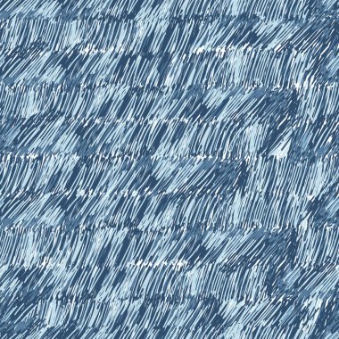 El çizimi dalga kusursuz desen. Dalgalı fırça darbesi sonsuz duvar kağıdı. Denizle, nehirlerle ya da su dokusuyla bozulmuş arka planlar. Grunge hattı arka planı. Kumaş, tekstil baskısı, ambalaj, kapak için tasarım