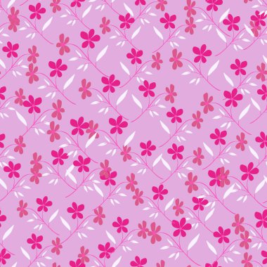 Sevimli, basit, pürüzsüz bir çiçek deseni. Karalama botanik bitkileri geçmişi. El çizimi, soyut çiçek duvar kâğıdı. Kumaş, tekstil baskısı, ambalaj kağıdı, kapak tasarımı. Vektör illüstrasyonu