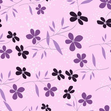 Klasik karalama çiçeği pürüzsüz desen. Retro soyut çiçek duvar kâğıdı. El çizimi bitkiler sonsuz arka plan. Kumaş, tekstil baskısı, ambalaj kağıdı ve kapak için basit tasarım. Vektör illüstrasyonu