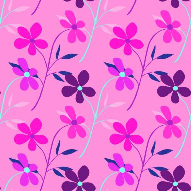 Sevimli, basit, pürüzsüz bir çiçek deseni. Karalama botanik bitkileri geçmişi. El çizimi, soyut çiçek duvar kâğıdı. Kumaş, tekstil baskısı, ambalaj kağıdı, kapak tasarımı. Vektör illüstrasyonu