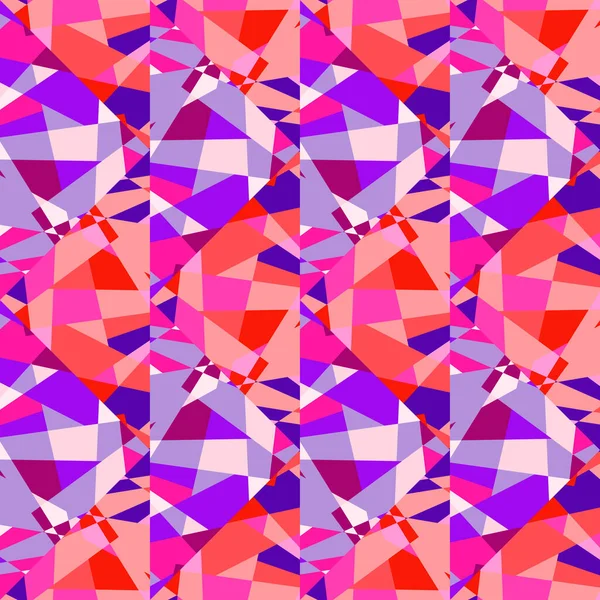 Kaleydoskop kusursuz desen. Dekoratif soyut mozaik süs. Kumaş, tekstil baskısı, ambalaj kağıdı ve kapak için geometrik tasarım. Vektör illüstrasyonu