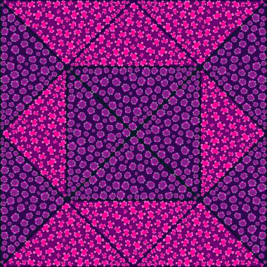 Vintage floral seamless pattern chamomile flowers shapes. Mosaic Floral ornament. Pretty retro botanical backdrop. Designed for fabric design, textile print, wrapping, cover. Vector illustration.