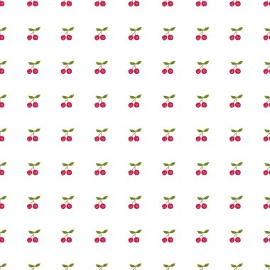 El yapımı kiraz böğürtlenleri ve pürüzsüz yapraklar. El yapımı kiraz duvar kağıdı. Meyve arkaplanı. Kumaş, tekstil baskısı, ambalaj kağıdı, mutfak tekstili, kapak tasarımı. Vektör illüstrasyonu