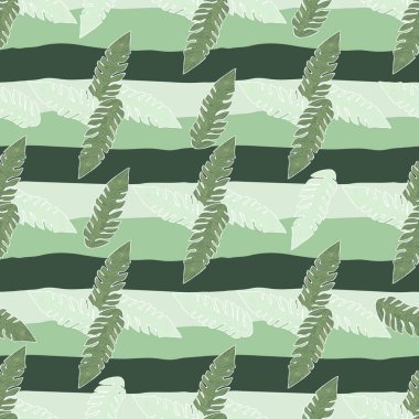Graphic tropical pattern, palm leaves seamless floral background. Abstract leaf wallpaper. Nature wallpaper. Exotic plant foliage backdrop. For fabric design, textile print, wrapping, cover