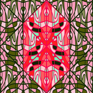 elegant mosaic of lines seamless pattern. Decorative abstract vintage ornament. Design for fabric, textile print, wrapping paper, cover. Vector illustration