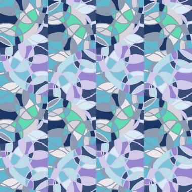 Vintage abstract line endless tile ornament Hand drawn linear mosaic seamless pattern. Design for fabric, textile print, wrapping paper, cover. Vector illustration