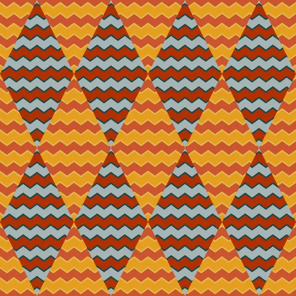 Zig zag wave seamless pattern. Hand drawn lines mosaic ornament. Retro stripes print wallpaper. Vintage design for fabric, textile, wrapping paper, cover. Vector illustration