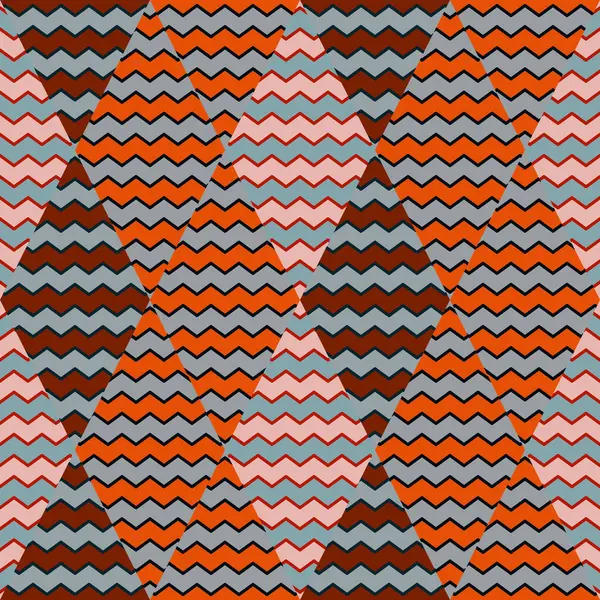 Zig zag wave seamless pattern. Hand drawn lines mosaic ornament. Retro stripes print wallpaper. Vintage design for fabric, textile, wrapping paper, cover. Vector illustration