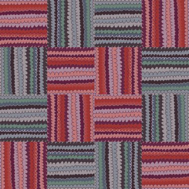 Doodle zig zag lines mosaic ornament. Hand drawn wave seamless pattern. Scribble stripes print wallpaper. Design for fabric, textile, wrapping paper, cover.