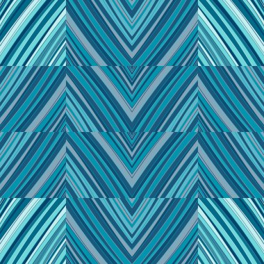 Geometric striped mosaic tile ornament. Decorative vintage wave lines seamless patern. Creative design for fabric, textile print, wrapping paper, cover. Vector illustration