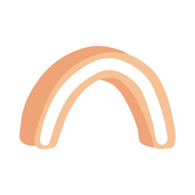 Rainbow icon in flat style illustration