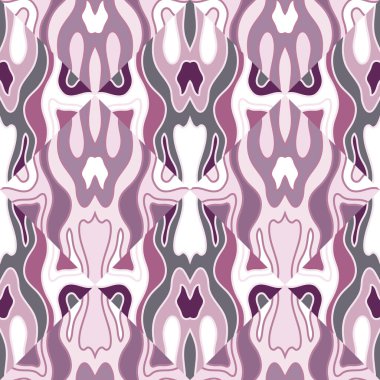 Kaleidoscope seamless pattern. Hand drawn boho mosaic ornament. Design for fabric, textile print, wrapping paper, cover. Vector illustration