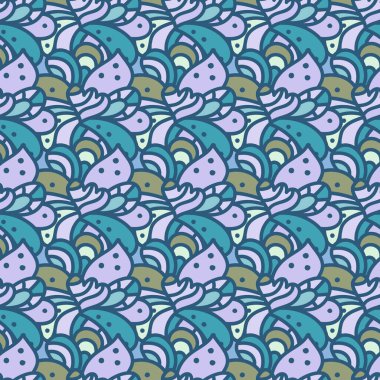 Colorful seamless pattern with floral and plants element. Freehand mandala ornament. Doodle paisley style wallpaper. Design for fabric, textile print, wrapping, cover. Vector illustration