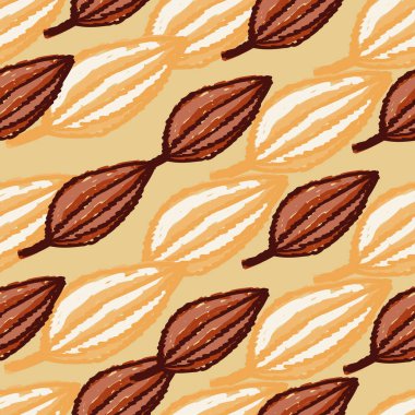 Freehand tropical palm leaves seamless pattern. Hand drawn exotic botanical texture. Sketch jungle leaf seamless wallpaper. Vector floral background. Design for fabric, textile print, wrapping, cover