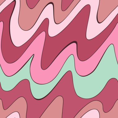 Seamless waves background pattern. Abstract vector illustration with wavy lines. Creative vintage design for fabric, textile print, wrapping paper, children textile, surface