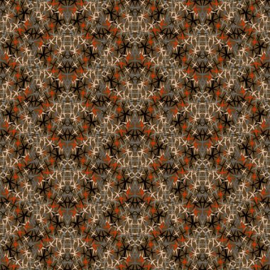 Star shape mosaic seamless background pattern. Design for fabric, textile print, wrapping paper, cover. Vector illustration