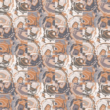 Creative camouflage geometric ornament. Abstract camo seamless background pattern. Design for fabric, textile print, wrapping paper, cover. Vector illustration