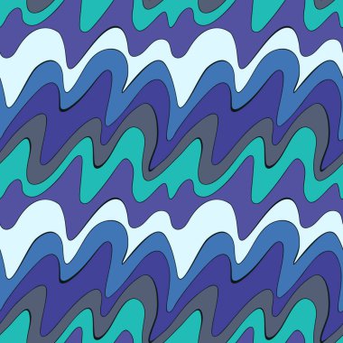 Seamless background pattern. Abstract wave pattern. Creative design for fabric, textile print, wrapping paper, children textile, surface. Vector illustration