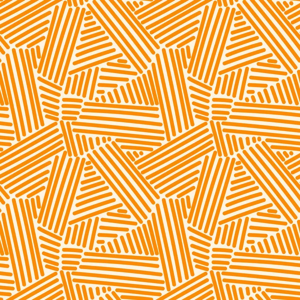 Seamless pattern with striped elements. Orange color. Design for fabric, textile print, wrapping paper, cover, poster. Vector Illustration