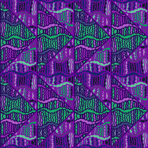 Безшовний Абстрактний Геометричний Візерунок Племінної Мозаїки Текстильний Язок Дизайн Тканини — стоковий вектор