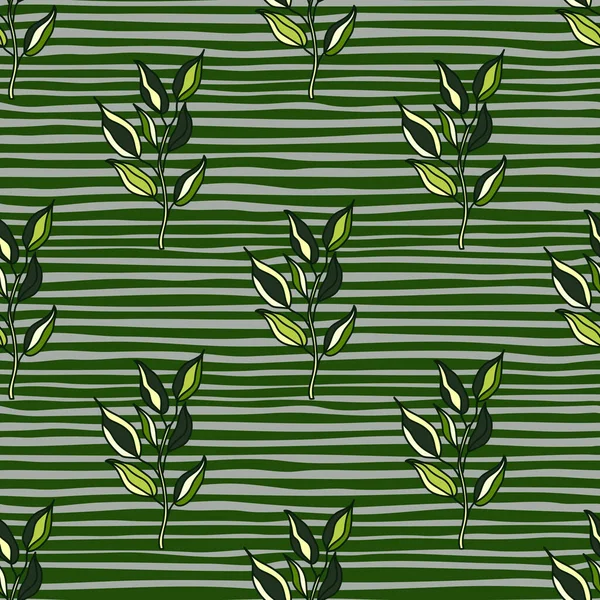 Branches Sans Couture Avec Des Feuilles Fond Organique Feuille Forêt — Image vectorielle