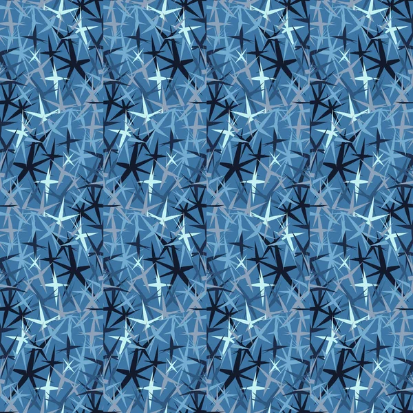 Star Shape Mosaic Seamless Background Pattern Design Fabric Textile Print — 스톡 벡터