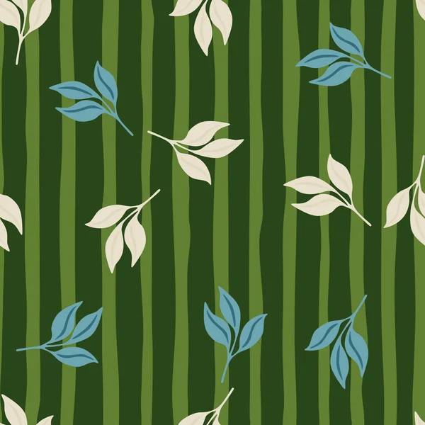Простые Листья Бесшовный Узор Декоративные Лесные Листья Бесконечные Обои Органическое — стоковый вектор