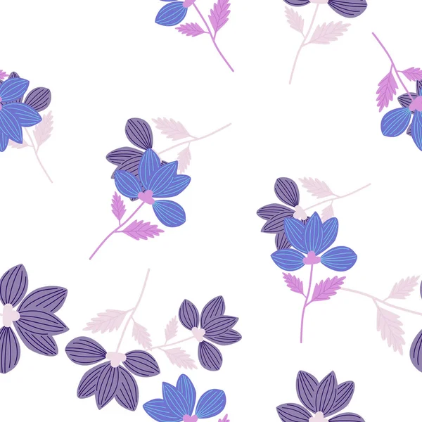 Elegante Patrón Sin Costuras Flores Estilizadas Fondo Floral Abstracto Ilustración — Vector de stock