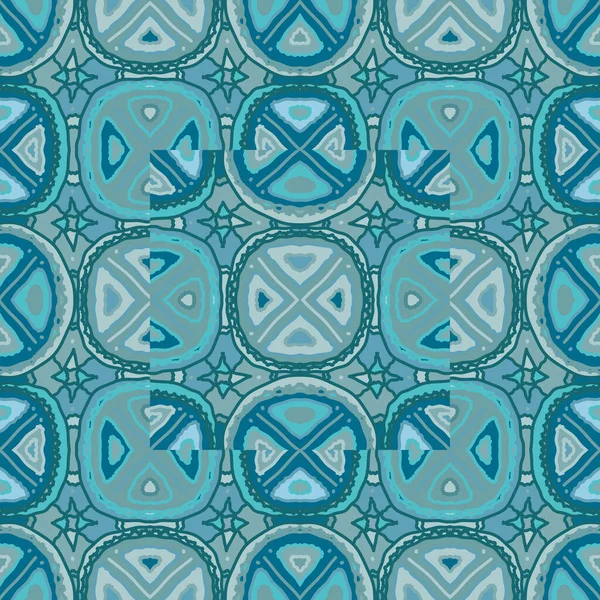 Творча Каракулі Мозаїчна Плитка Абстрактний Безшовний Фоновий Візерунок Scribble Дизайн — стоковий вектор